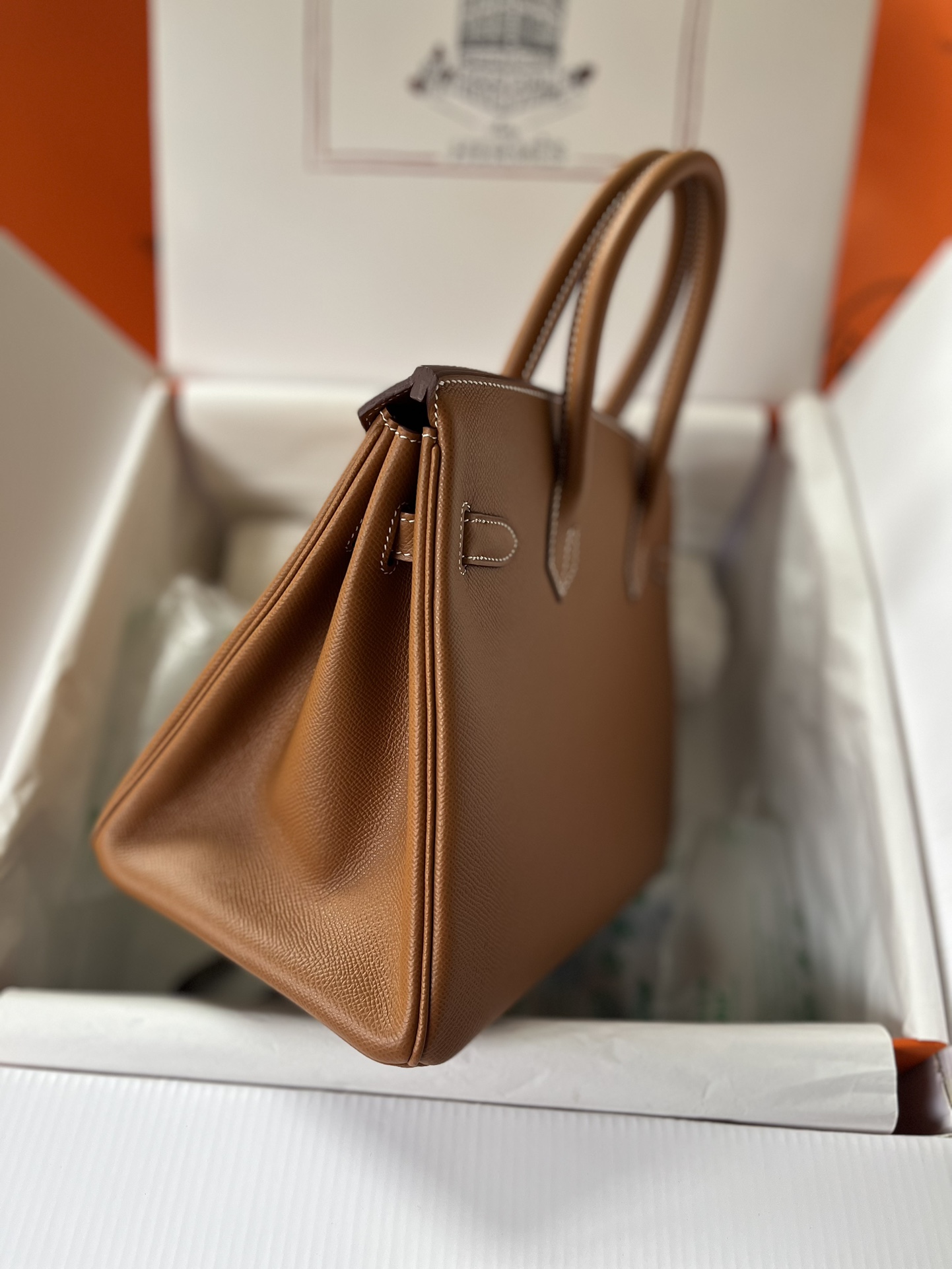 에르메스 버킨백30 골드브라운 금장 앱송